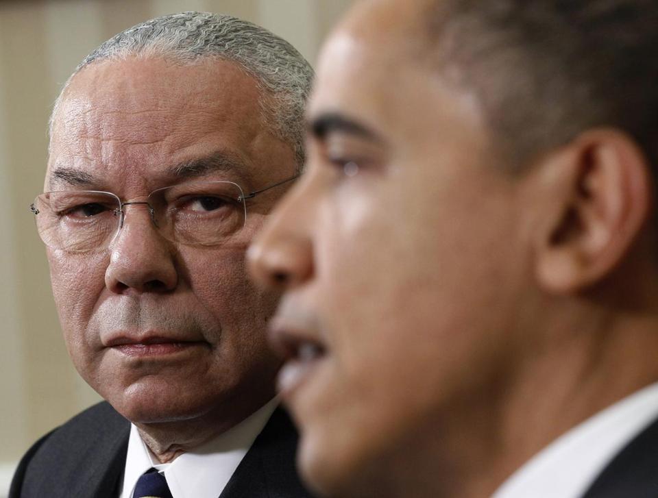 In an interview on ‘‘CBS This Morning,’’ Colin Powell said he was ‘‘more comfortable’’ with the president’s views on immigration, education, and health care.