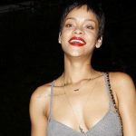 Rihanna Beams With Happiness Post-Chris Reunion In Sexy Skintight Grey Knit Dress