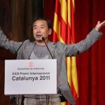 Japanese writer Haruki Murakami speaks during a ceremony where he was awarded the "XXIII Premi Internacional Catalunya" prize in Barcelona, June 9, 2011. REUTERS/Generalitat de Catalunya/Handout