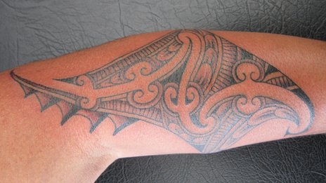 Derick Hunter's tattoo