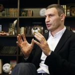 Heavyweight boxing champion and UDAR (Punch) party leader Vitaly Klitschko speaks during an interview at his office in Kiev October 8, 2012. REUTERS/Anatolii Stepanov