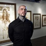 Artist Vincent Castiglia poses for a portrait prior to the opening of his gallery show "Resurrection", at Sacred Gallery in New York October 3, 2012. REUTERS/Andrew Burton