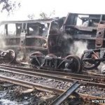 Burma train crash and fire kills 25