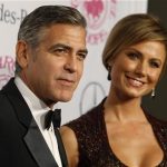 Actor George Clooney and girlfriend Stacy Keibler arrive at the 26th Carousel of Hope Ball in Beverly Hills, California October 20, 2012. REUTERS/Fred Prouser