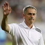 Real Madrid coach Jose Mourinho gestures during their friendly soccer match against Kuwait's national team in Kuwait City May 16, 2012. REUTERS/Tariq AlAli