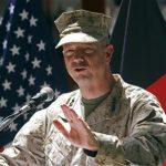 U.S. General John Allen, commander of the North Atlantic Treaty Organization (NATO) forces in Afghanistan, speaks during U.S. Independence Day celebrations in Kabul July 4, 2012. REUTERS/Mohammad Ismail