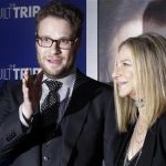 Barbra Streisand and Seth Rogen, stars of the new film "The Guilt Trip" pose as they arrive at the film's premiere in Los Angeles December 11, 2012. REUTERS/Fred Prouser