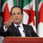 France's President Francois Hollande gives a speech at the Palais des Nations in Algiers on the second day of a two-day official visit, December 20, 2012. REUTERS/Louafi Larbi