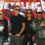 From L - R: Drummer Lars Ulrich, lead vocalist James Hetfield, guitarist Kirk Hammett and bassist Robert Trujillo of the heavy metal band Metallica pose during a photocall in Mexico City July 28, 2012. REUTERS/Stringer