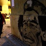 The eastern city of Benghazi, Libya, was an opposition stronghold in the uprising against Moammar Kadafi. In spring 2011, caricatures of Kadafi, such as this oen, were visible around the city. (Luis Sinco / Los Angeles Times / April 3, 2011)