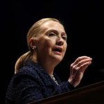U.S. Secretary of State Hillary Clinton delivers a speech "Frontlines and Frontiers: Making Human Rights a Human Reality" at Dublin City University in Ireland December 6, 2012. REUTERS/Kevin Lamarque