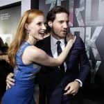 Cast members Jessica Chastain and Edgar Ramirez greet each other at the premiere of "Zero Dark Thirty"at the Dolby theatre in Hollywood, California December 10, 2012. REUTERS/Mario Anzuoni