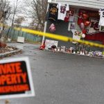 A makeshift memorial for Kansas City Chiefs football player Jovan Belcher is seen outside his mother's home in West Babylon, New York December 4, 2012. Belcher, 25, shot and killed his 22-year-old girlfriend Kasandra Perkins, the mother of his three-month-old daughter, in front of his own mother at home before driving to Arrowhead Stadium where he shot himself dead in the parking lot after thanking team officials for all they had done for him. REUTERS/Shannon Stapleton