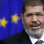 Egypt's President Mohamed Mursi answers reporters' questions after meeting European Commission President Jose Manuel Barroso (unseen) at the EU Commission headquarters in Brussels September 13, 2012. REUTERS/Francois Lenoir