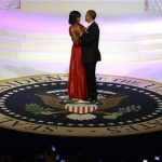 President Barack Obama and first lady Michelle Obama share a dance during the Commander-In-Chief Inaugural ball at the Washington Convention Center during the 57th Presidential Inauguration Monday, Jan. 21, 2013, in Washington. (AP Photo/ Evan Vucci)
