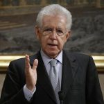 Italy's outgoing Prime Minister Mario Monti gestures during a news conference in Rome December 28, 2012. REUTERS/Tony Gentile