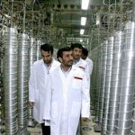 Iranian President Mahmoud Ahmadinejad visits the Natanz nuclear enrichment facility, 350 km (217 miles) south of Tehran, in this file photo taken April 8, 2008. REUTERS/Presidential official website/Handout