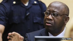 Ivory Coast ex-President Laurent Gbagbo at ICC court