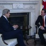 John Kerry in London for talks with David Cameron and William Hague