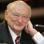 FILE - In this April 18, 2007, file photo, former New York Mayor Ed Koch listens during the 9th annual National Action Network convention in New York. Koch, the combative politician who rescued the city from near-financial ruin during three City Hall terms, has died at age 88. Spokesman George Arzt says Koch died Friday morning Feb. 1, 2013 of congestive heart failure. (AP Photo/Frank Franklin II, File)