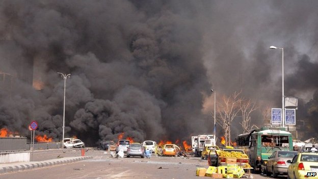 Large explosion rocks Syrian capital Damascus