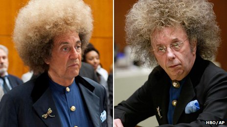 Al Pacino (L) stars as Phil Spector (R) in the film about the music producer's trial for the murder of actress Lana Clarkson