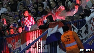 Croatia beat Serbia in acrimonious football game