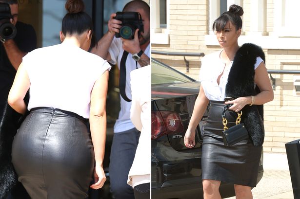 Forget about the divorce, Kim Kardashian wears figure-hugging PVC skirt for lunch date