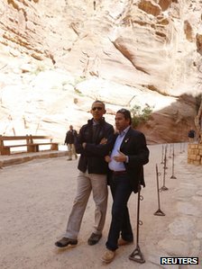 Obama ends Middle East trip with visit to Petra ruins