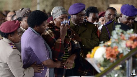 Relatives of the dead soldiers as well as military personnel attended the service