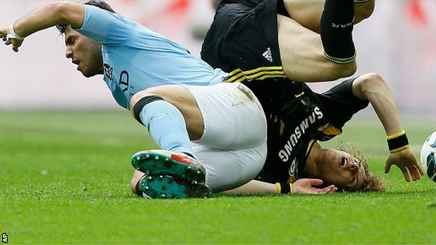 Sergio Aguero must accept blame for tackle - David Luiz