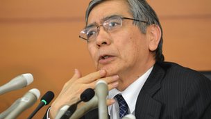 Bank of Japan's Haruhiko Kuroda in aggressive growth move