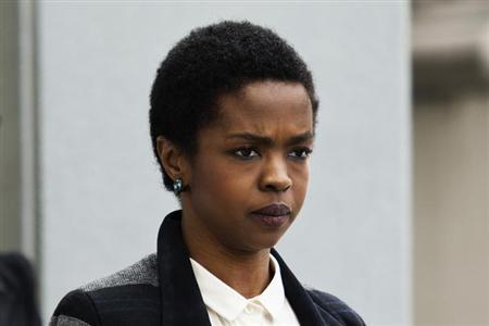Grammy-winning singer Lauryn Hill leaves the Federal Court in Newark, April 22, 2013. REUTERS/Eduardo Munoz