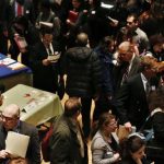 People wait in line to meet a job recruiter at the UJA-Federation Connect to Care job fair in New York March 6, 2013. REUTERS/Shannon Stapleton