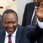 President of Kenya Uhuru Kenyatta waves to his supporters in front of a church in his hometown Gatundu March 10, 2013. REUTERS/Marko Djurica