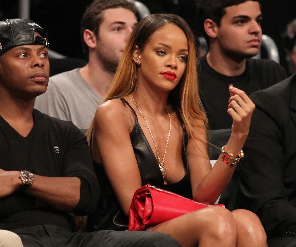 Rihanna Shows A Lot Of Leg Courtside As Chris Brown Hints At Split 
