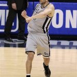 San Antonio Spurs' Manu Ginobili, of Argentina, reacts after making the winning shot in the last seconds of Game 1 of the Western Conference semifinal NBA basketball playoff series against the Golden State Warriors, Monday, May 6, 2013, in San Antonio. San Antonio won 129-127 in double overtime. (AP Photo/Darren Abate)