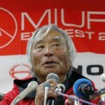 Yuichiro Miura, an 80-year-old Japanese mountaineer who became the oldest person to reach the top of Mount Everest last Thursday, speaks during a press conference at CLARK Memorial International High School in Tokyo, Wednesday, May 29, 2013. Miura said he almost died during his descent and does not plan another climb of the worlds highest peak, though he hopes to do plenty of skiing. (AP Photo/Shizuo Kambayashi)