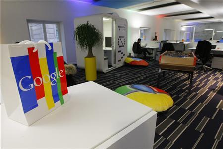 A view of the interiors of the new Google France headquarters before its official inauguration in Paris is pictured in this December 6, 2011 file photo. REUTERS/Jacques Brinon/Pool/Files