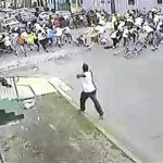 A still image taken from security camera video released by the New Orleans Police Department (NOPD) shows a gunman shooting into a crowd gathered for a Mother's Day second line parade in New Orleans, Louisiana May 12, 2013. REUTERS/NOPD8th/Handout via Reuters