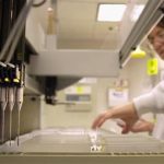 FILE - A technician loads patient samples into a machine for testing at Myriad Genetics Friday, May 31, 2002, in Salt Lake City. DNA samples are moved from one tray to another by the eight-needle apparatus at left. The Supreme Court ruled Thursday, June 13, 2013 that Myriad Genetics Inc. cannot patent the BRCA genes, which are tested to check a womans risk for breast and ovarian cancer. Mutations in these genes are what led Angelina Jolie to have both her breasts removed because she had such a high cancer risk. Some experts think the court ruling may lead to lower cost testing because there could be more competition. (AP Photo/Douglas C. Pizac)