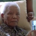 FILE - In this file image taken from video, the ailing anti-apartheid icon Nelson Madela is filmed Monday April 29, 2013, more than three weeks after being released from hospital. The office of South Africa's president said Saturday, June 8, 2013 that Mandela has been taken to a hospital because of a lung infection. (AP Photo/SABC TV) SOUTH AFRICA OUT