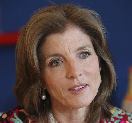 FILE - In this Tuesday, March 26, 2013 FILE photo, Caroline Kennedy speaks during an interview with The Associated Press in New York. AP sources say President Barack Obama is nominating Kennedy as ambassador to Japan. (AP Photo/Mary Altaffer, File)