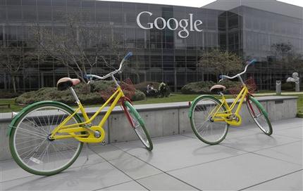 FILE - This March 15, 2013, file photo shows Google bicycles at the Google campus in Mountain View, Calif. In the era of intense government surveillance and secret court orders, a murky multimillion-dollar market has emerged. Paid for by U.S. tax dollars, but with little public scrutiny, surveillance fees charged in secret by technology and phone companies can vary wildly. While Microsoft, Yahoo and Google wont say how much they charge, the American Civil Liberties Union found that email records can be turned over for as little as $25. (AP Photo/Jeff Chiu, File)
