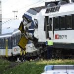 trains collided head-on in Granges-pres-Marnand