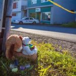 A memorial sits outside the Reptile Ocean exotic pet store in Campbellton