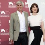 Director Curran and actress Wasikowska pose during photocall during the 70th Venice Film Festival in Venice