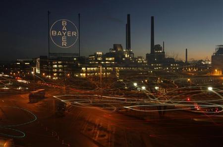 A plant belonging to Germany's largest drugmaker Bayer is seen in Leverkusen