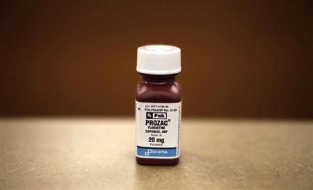 Prozac medicine is seen at a pharmacy in Los Angeles
