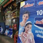 An advertisement for Fonterra's Anchor powder brand is seen at a shop, a day before the announcement of the ban on advertising of Fonterra milk products, in Colombo